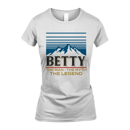 The Man The Myth The Legend Vintage Mountain Shirt BETTY M1-19