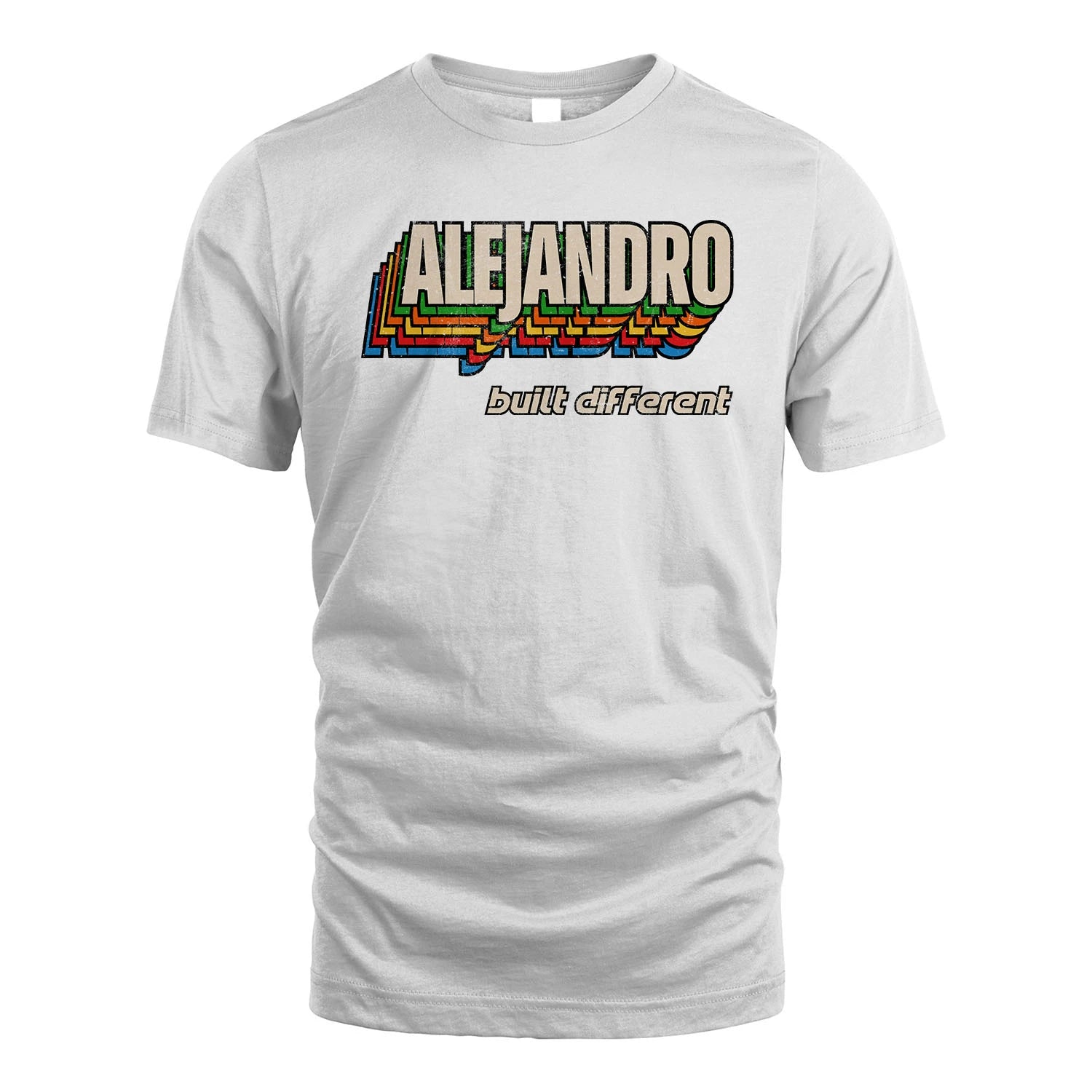 Your Name Built Different Retro Shirt ALEJANDRO M1-26