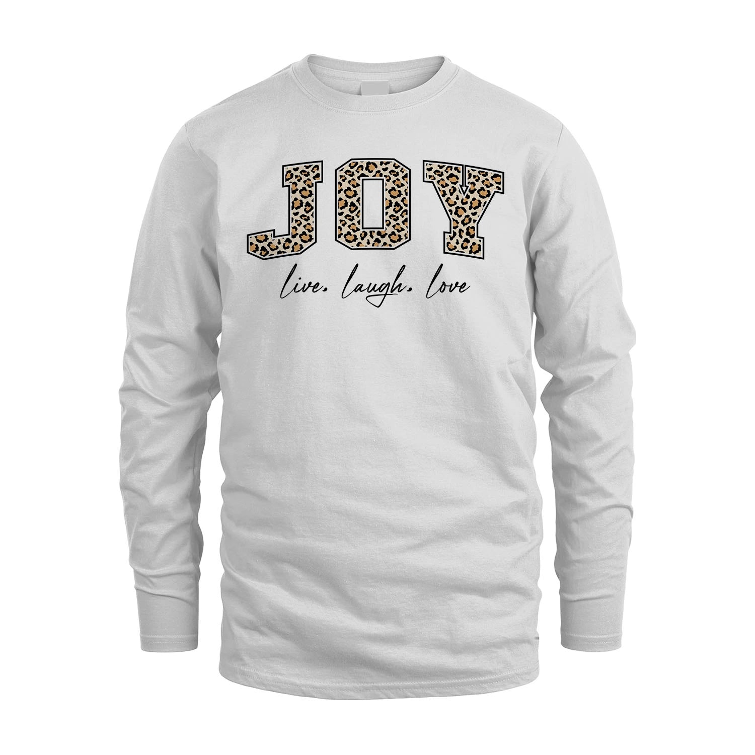 Live Laugh Love Custom Name With Leopard Pattern Shirt JOY M1-13