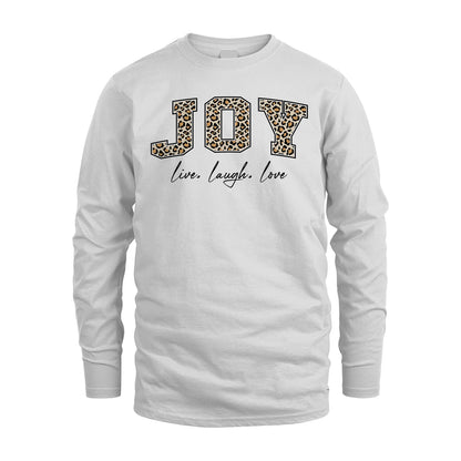 Live Laugh Love Custom Name With Leopard Pattern Shirt JOY M1-13