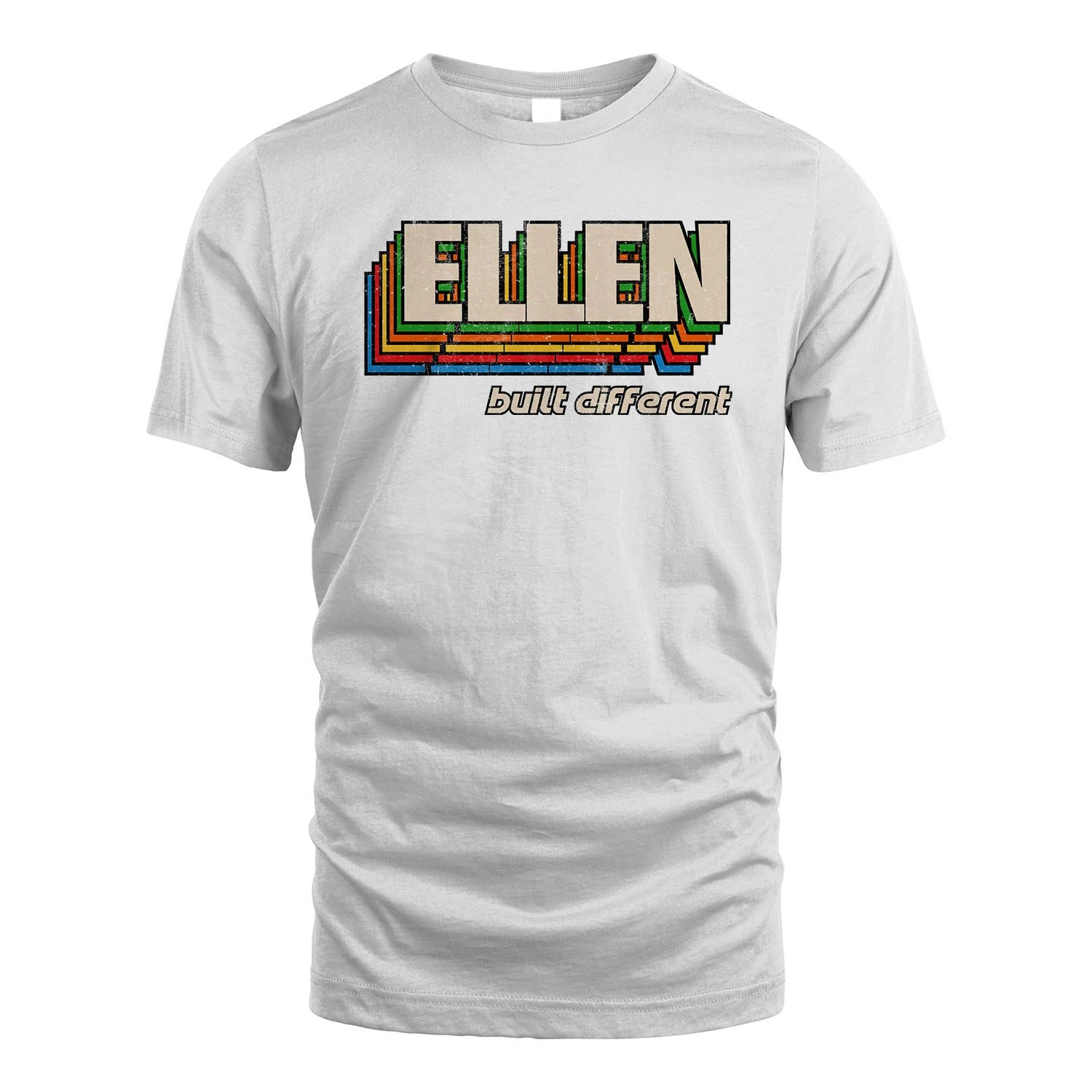 Your Name Built Different Retro Shirt ELLEN M1-26