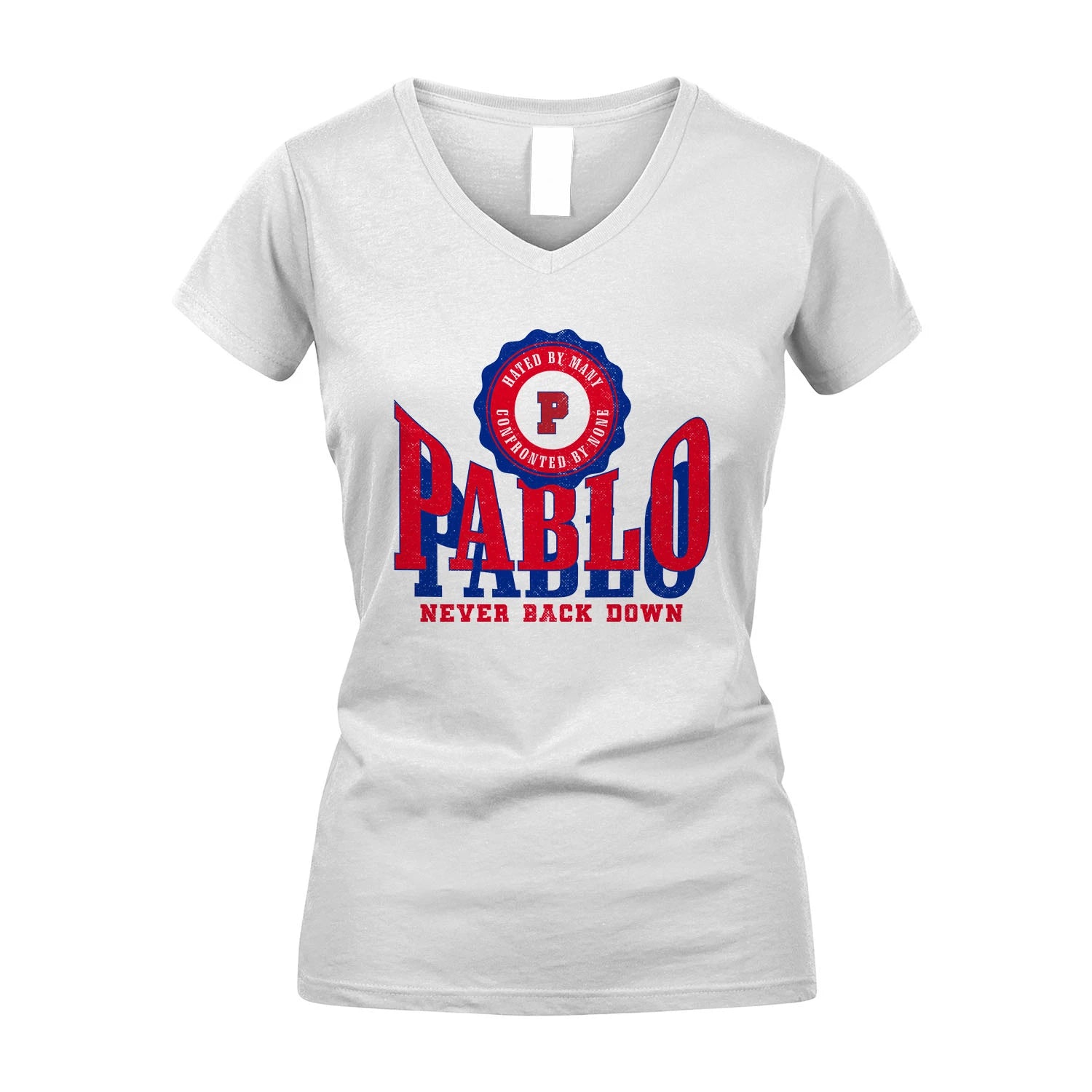 Your Name Never Back Down Shirt PABLO M1-33