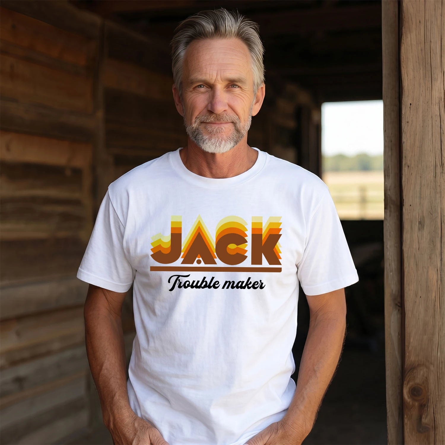 Your Name Trouble Maker Funny Shirt JACK M1-34
