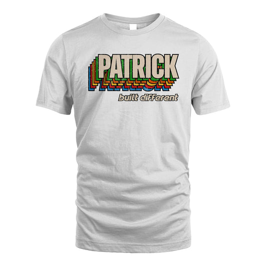 Your Name Built Different Retro Shirt PATRICK M1-26