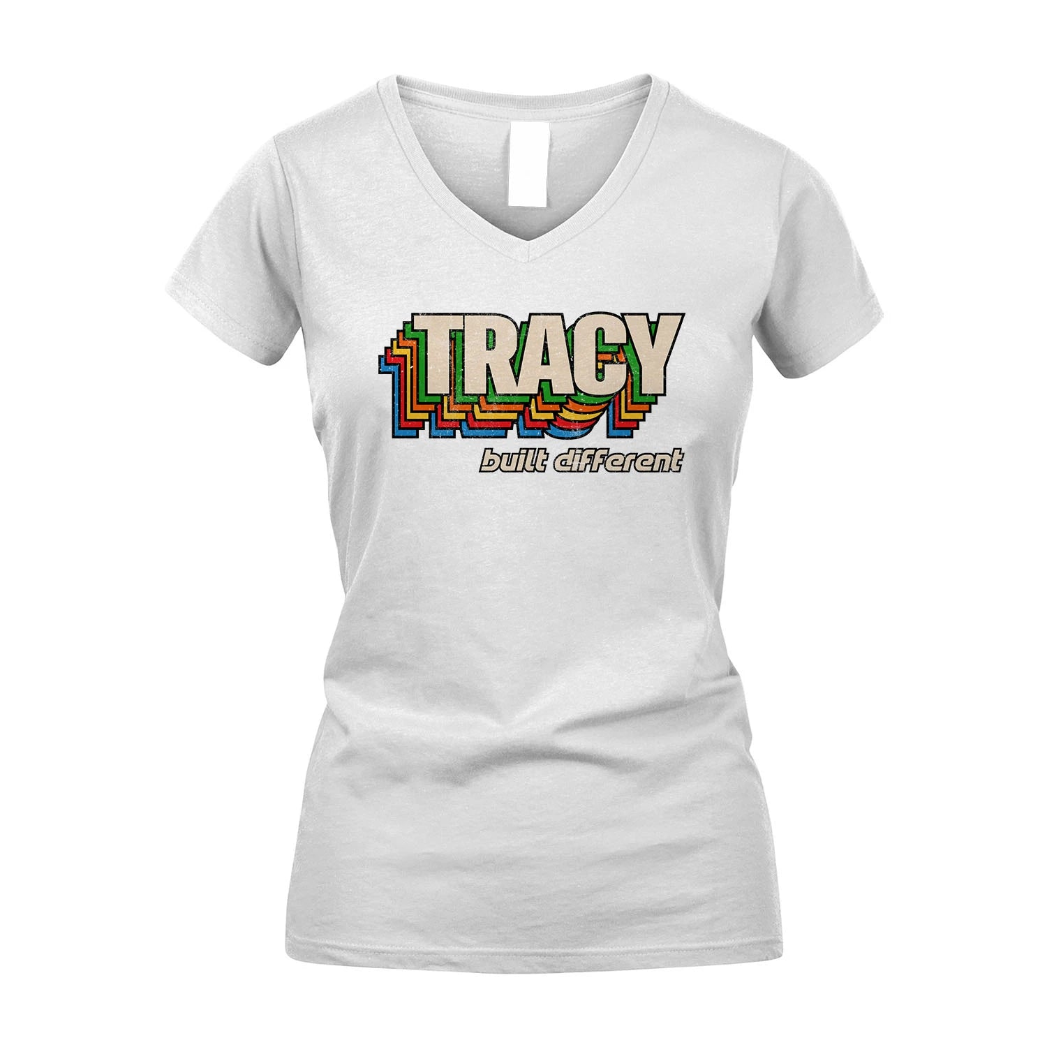 Your Name Built Different Retro Shirt TRACY M1-26