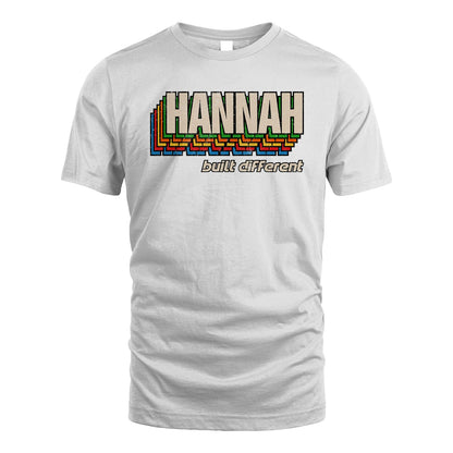 Your Name Built Different Retro Shirt HANNAH M1-26