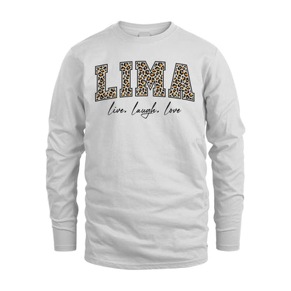Live Laugh Love Custom Name With Leopard Pattern Shirt LIMA M1-13