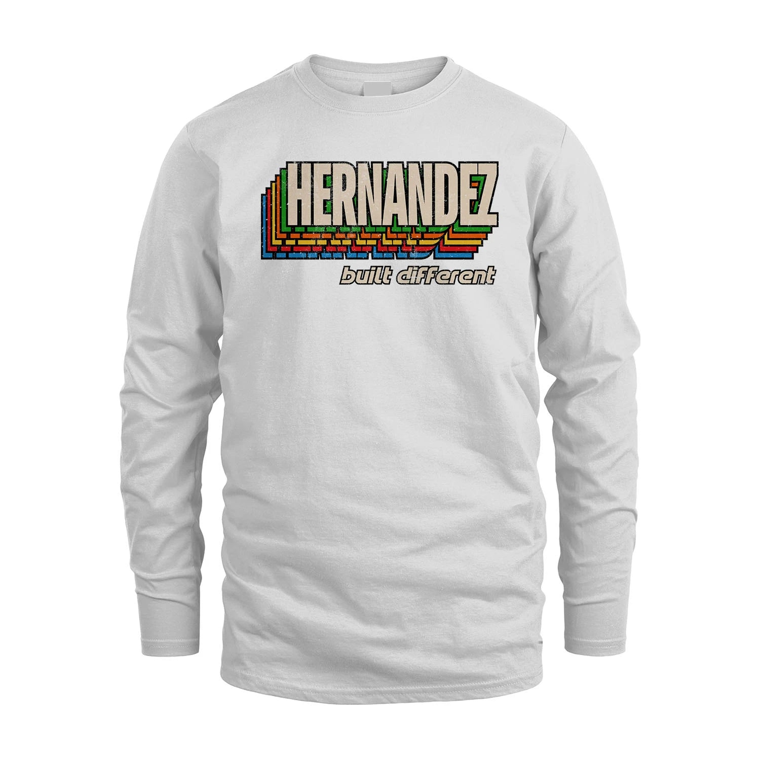 Your Name Built Different Retro Shirt HERNANDEZ M1-26