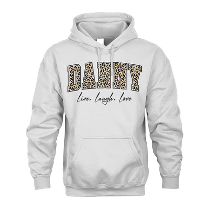Live Laugh Love Custom Name With Leopard Pattern Shirt DANNY M1-13