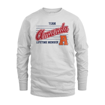 Team Your Name Lifetime Member Vintage Shirt AMANDA M1-24