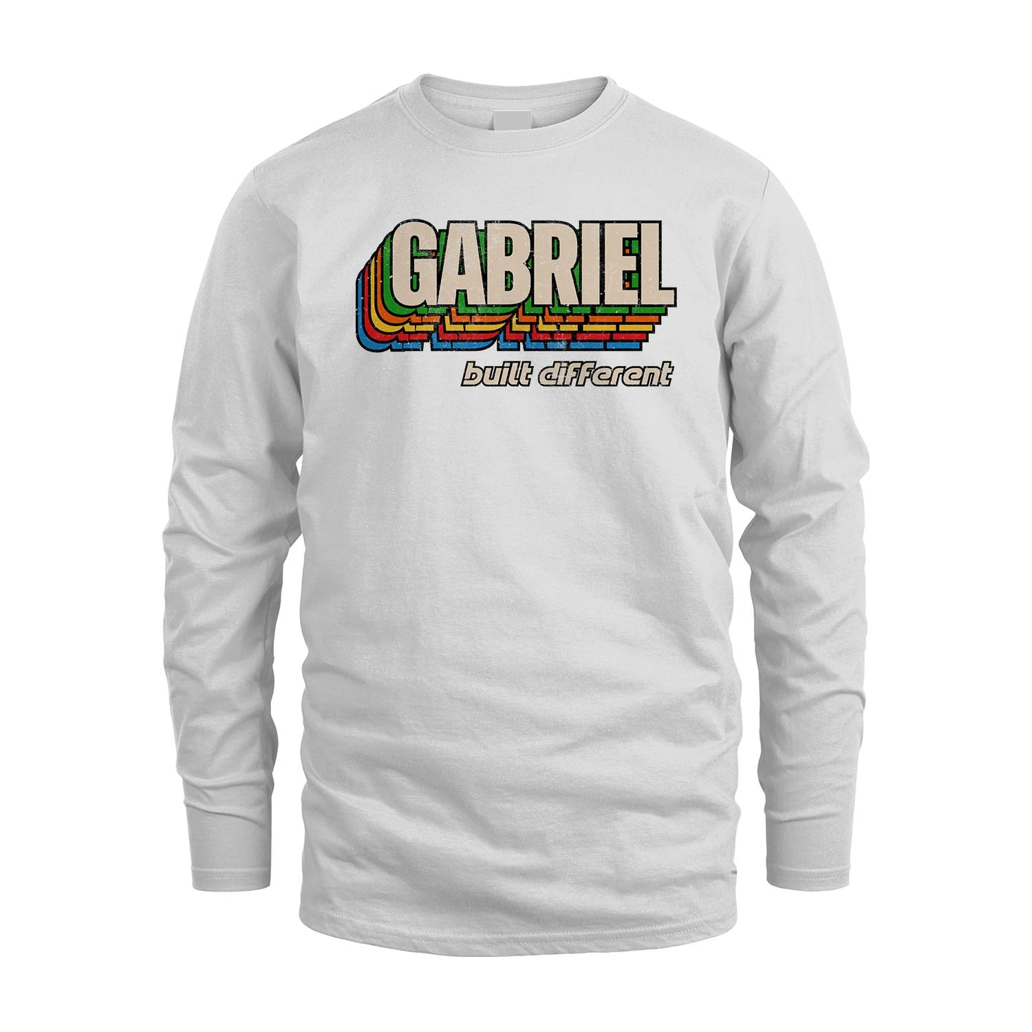 Your Name Built Different Retro Shirt GABRIEL M1-26