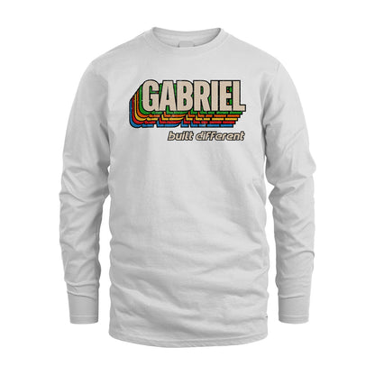 Your Name Built Different Retro Shirt GABRIEL M1-26