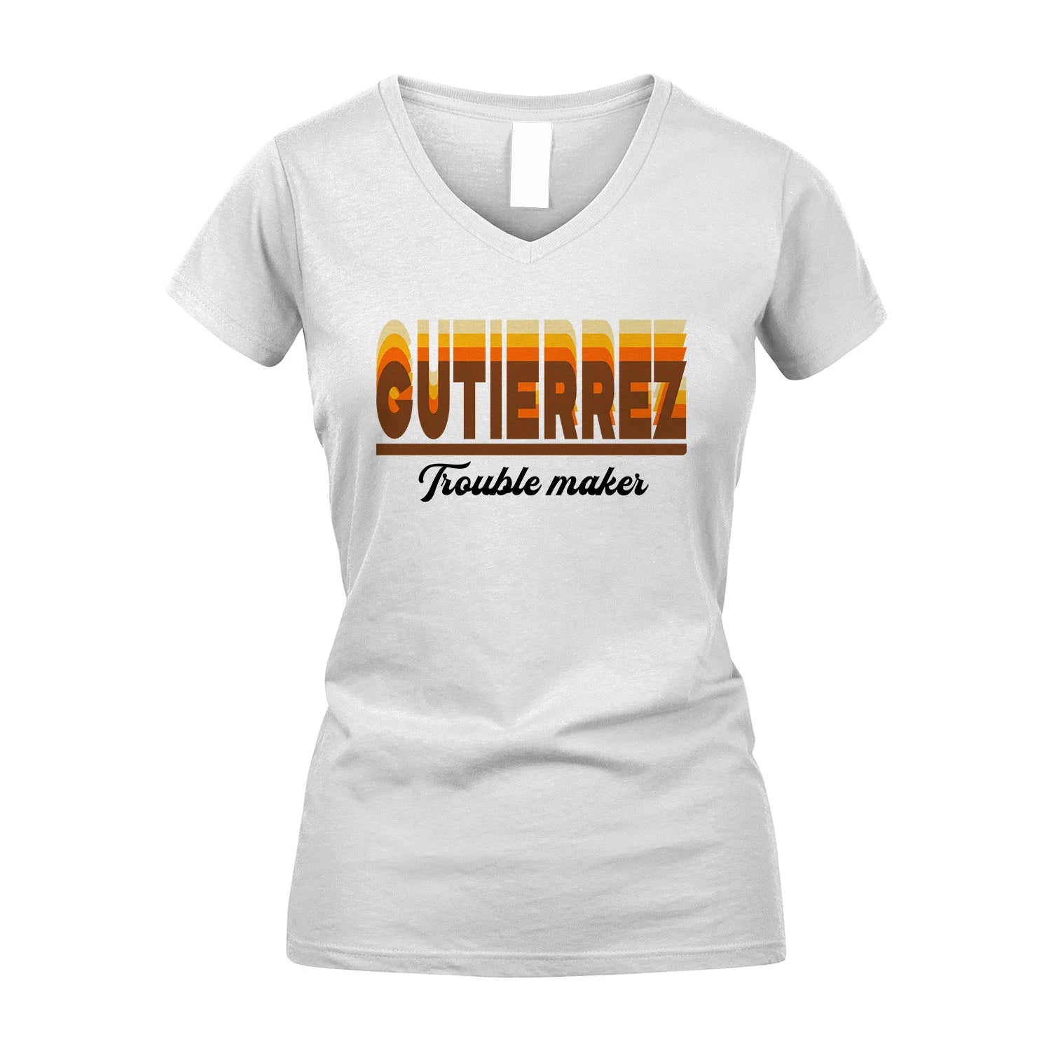 Your Name Trouble Maker Funny Shirt GUTIERREZ M1-34