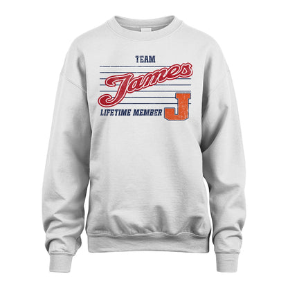 Team Your Name Lifetime Member Vintage Shirt JAMES M1-24