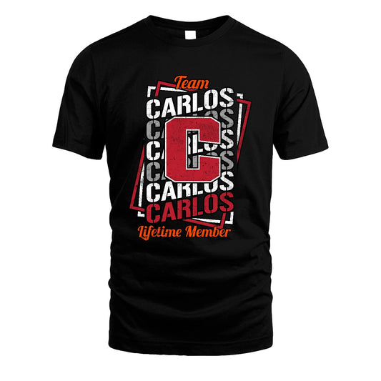 Team Your Name Lifetime Member Sporty Shirt CARLOS M1-25
