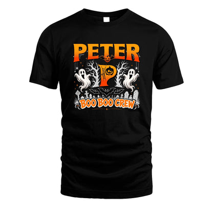 Boo Boo Crew Halloween Custom Name Shirt PETER M1-28