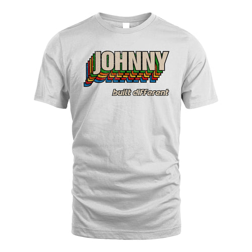 Your Name Built Different Retro Shirt JOHNNY M1-26