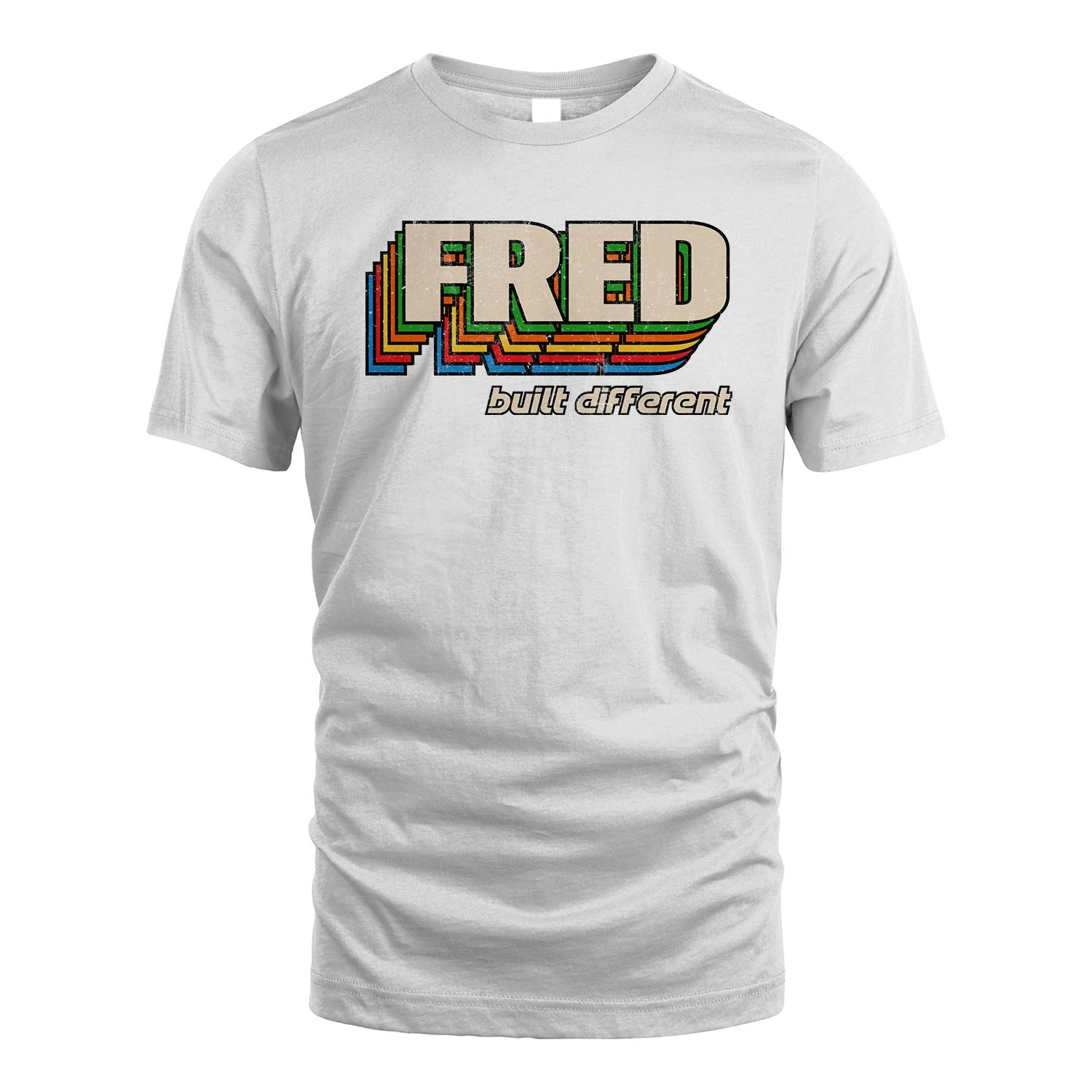 Your Name Built Different Retro Shirt FRED M1-26