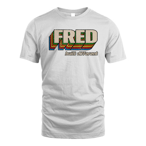 Your Name Built Different Retro Shirt FRED M1-26