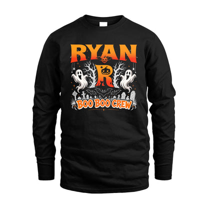 Boo Boo Crew Halloween Custom Name Shirt RYAN M1-28