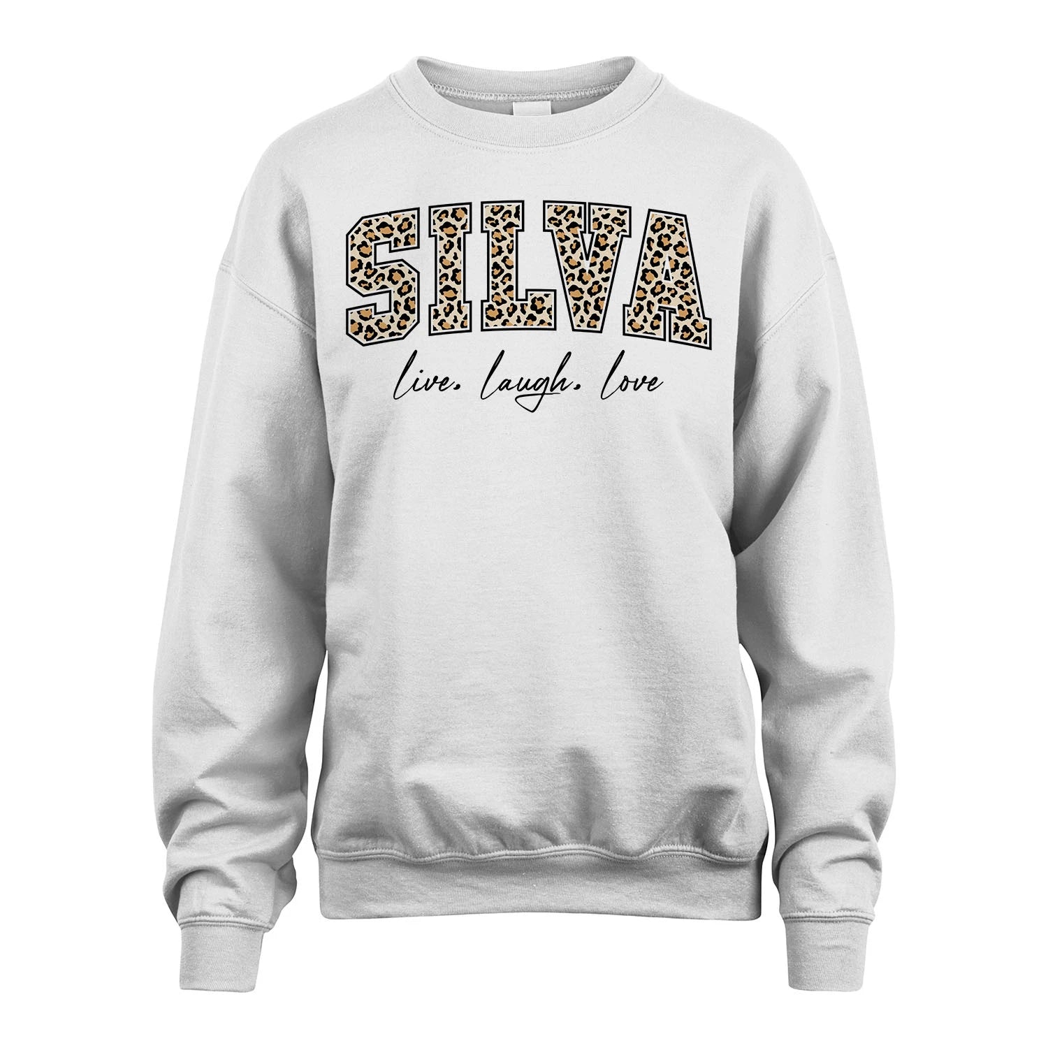 Live Laugh Love Custom Name With Leopard Pattern Shirt SILVA M1-13