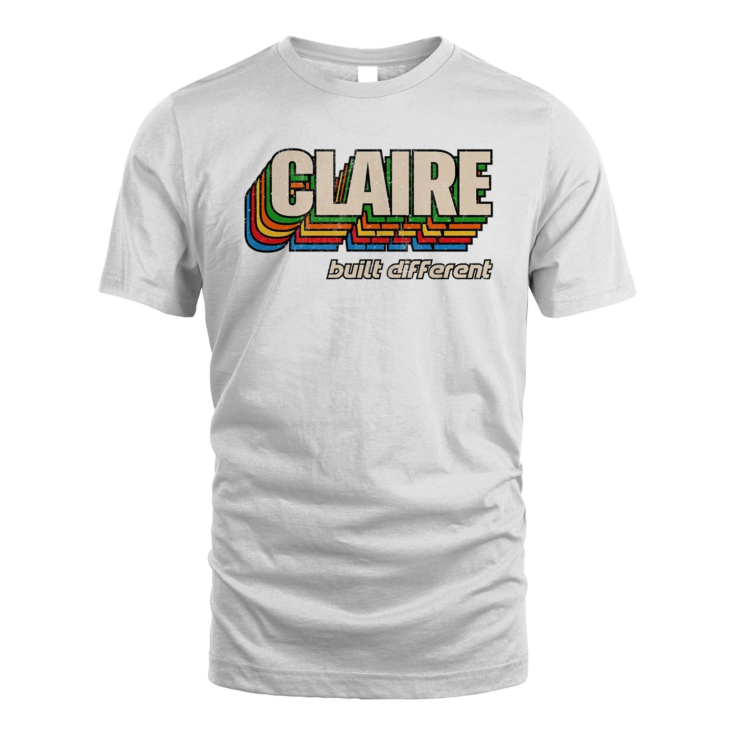 Your Name Built Different Retro Shirt CLAIRE M1-26