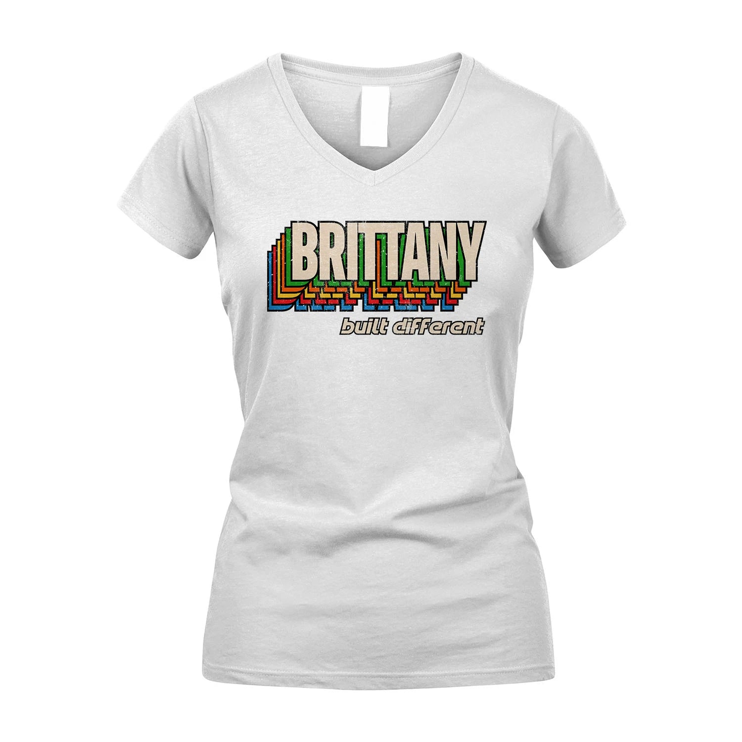 Your Name Built Different Retro Shirt BRITTANY M1-26
