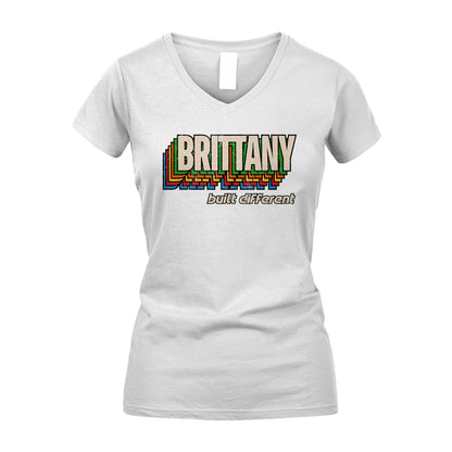 Your Name Built Different Retro Shirt BRITTANY M1-26
