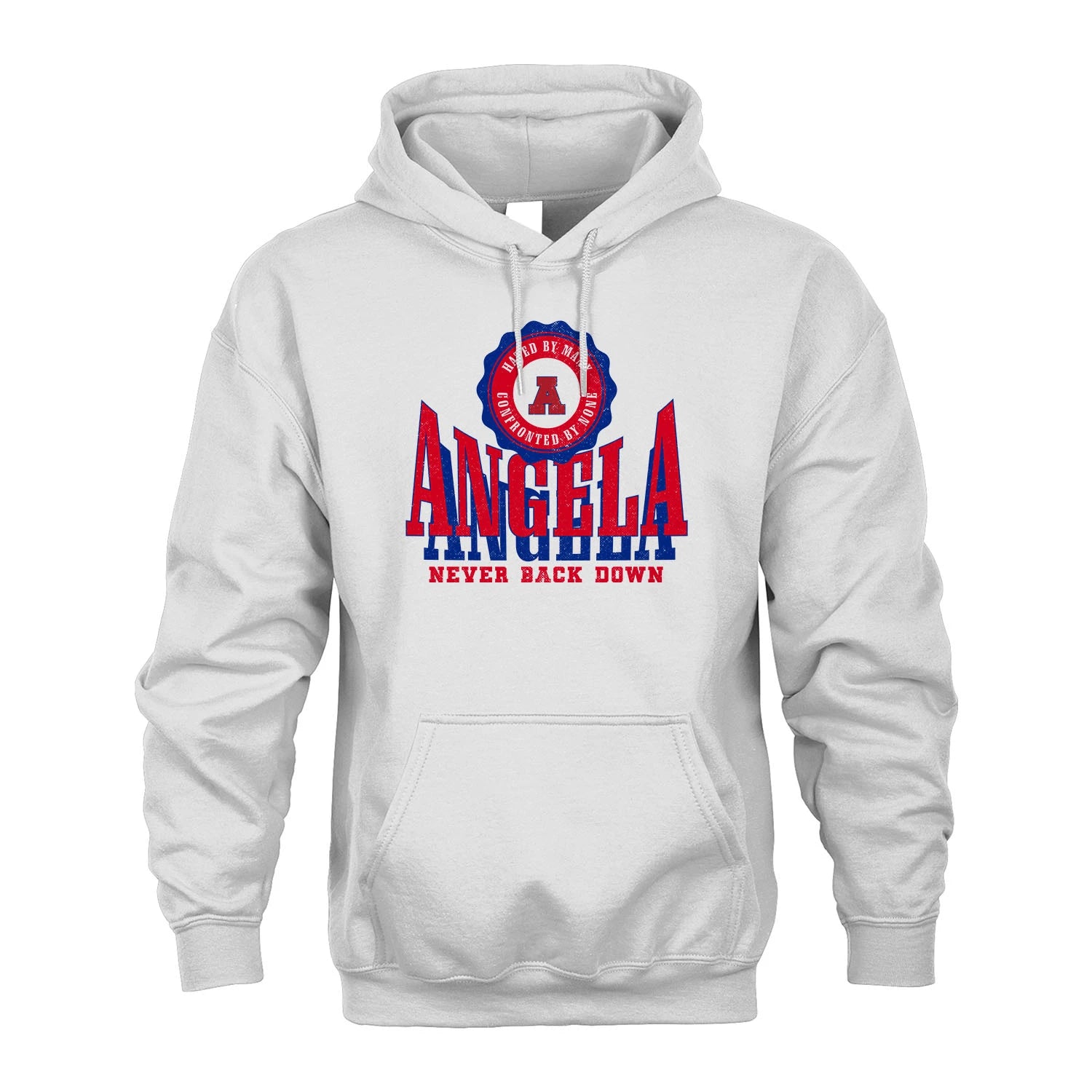 Your Name Never Back Down Shirt ANGELA M1-33