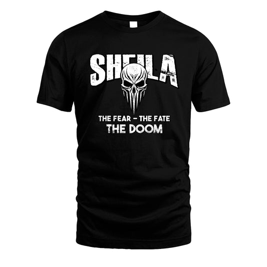 The Fear The Fate The Doom Skull Shirt SHEILA M1-39