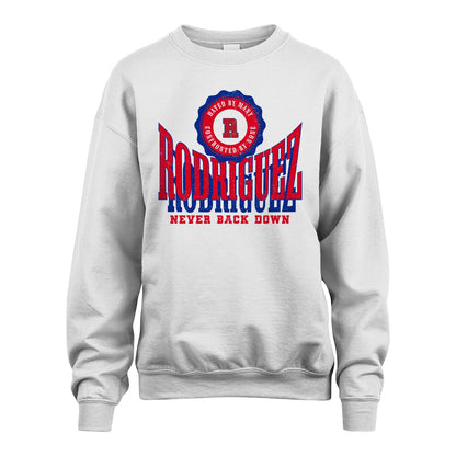 Your Name Never Back Down Shirt RODRIGUEZ M1-33