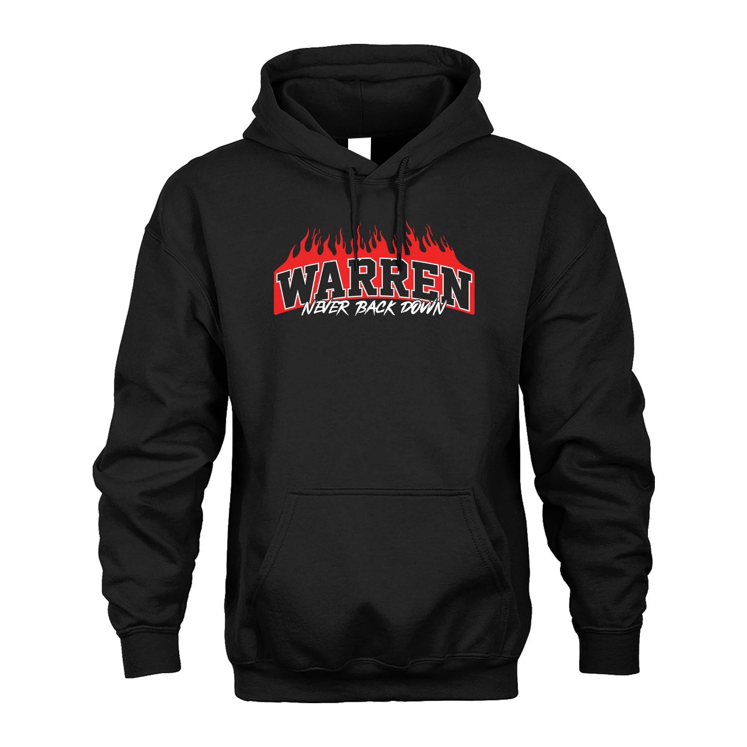 Never Back Down Your Name With Fire Shirt WARREN M1-37