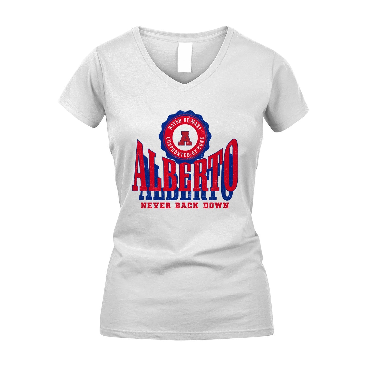 Your Name Never Back Down Shirt ALBERTO M1-33