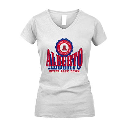 Your Name Never Back Down Shirt ALBERTO M1-33