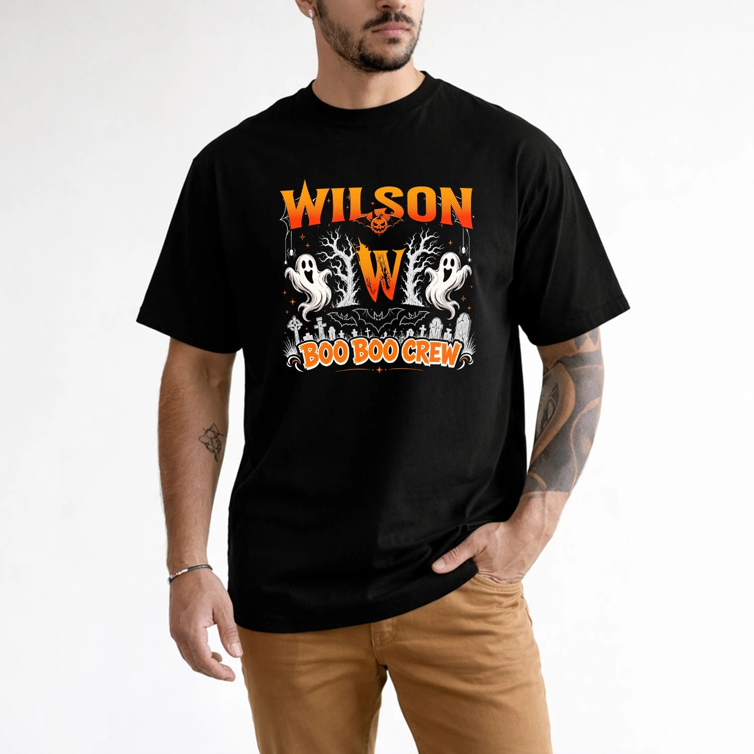 Boo Boo Crew Halloween Custom Name Shirt WILSON M1-28