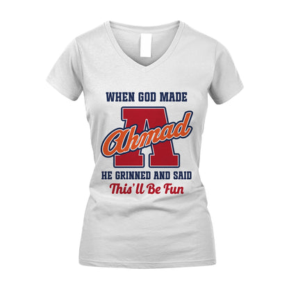 God Made Your Name Custom Shirt AHMAD M1-16