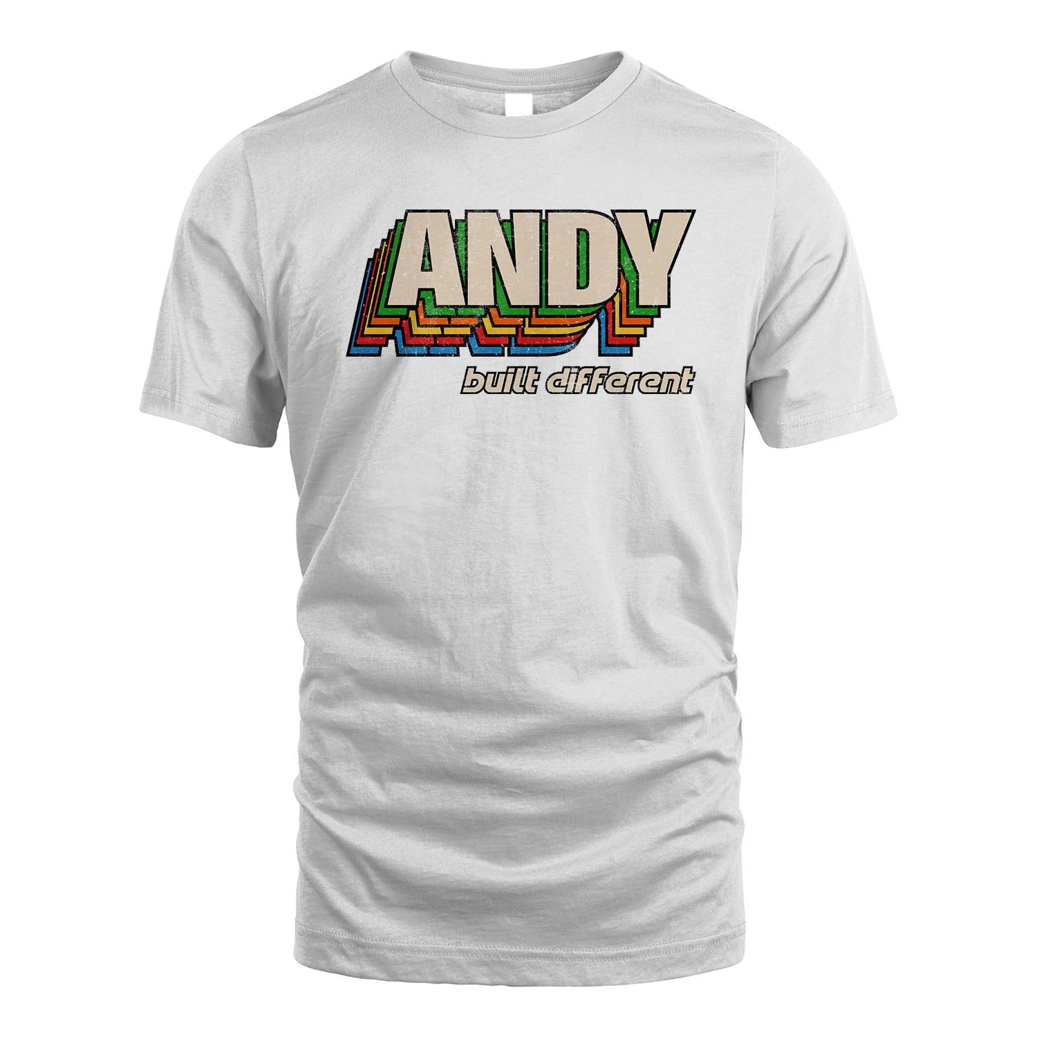 Your Name Built Different Retro Shirt ANDY M1-26