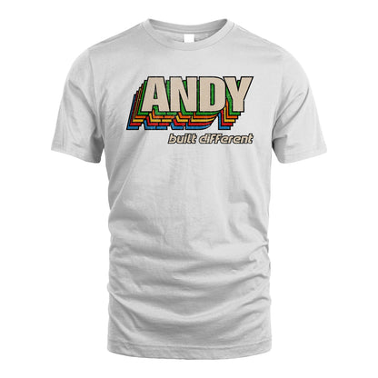 Your Name Built Different Retro Shirt ANDY M1-26