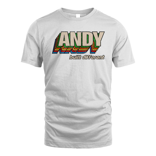 Your Name Built Different Retro Shirt ANDY M1-26