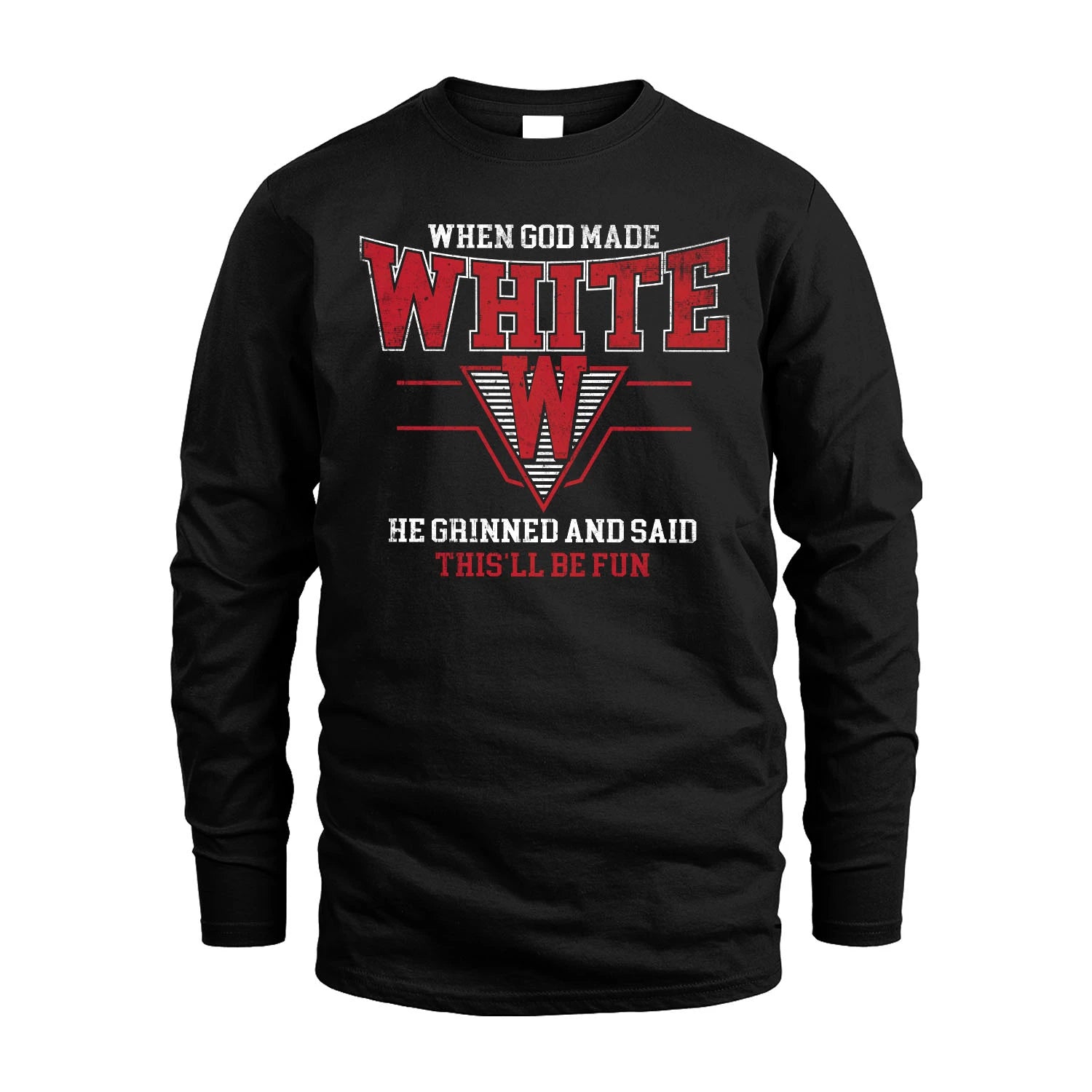 When God Made Your Name He Grinned And Said This'll Be Fun Baseball Shirt WHITE M1-29