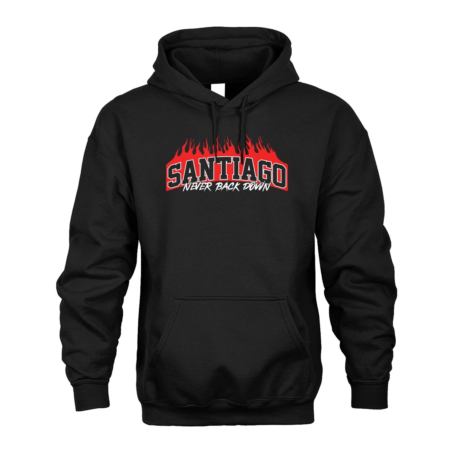 Never Back Down Your Name With Fire Shirt SANTIAGO M1-37