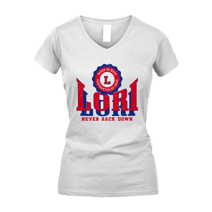 Your Name Never Back Down Shirt LORI M1-33
