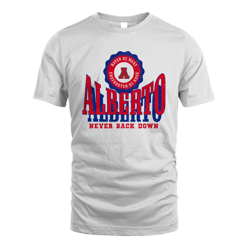 Your Name Never Back Down Shirt ALBERTO M1-33