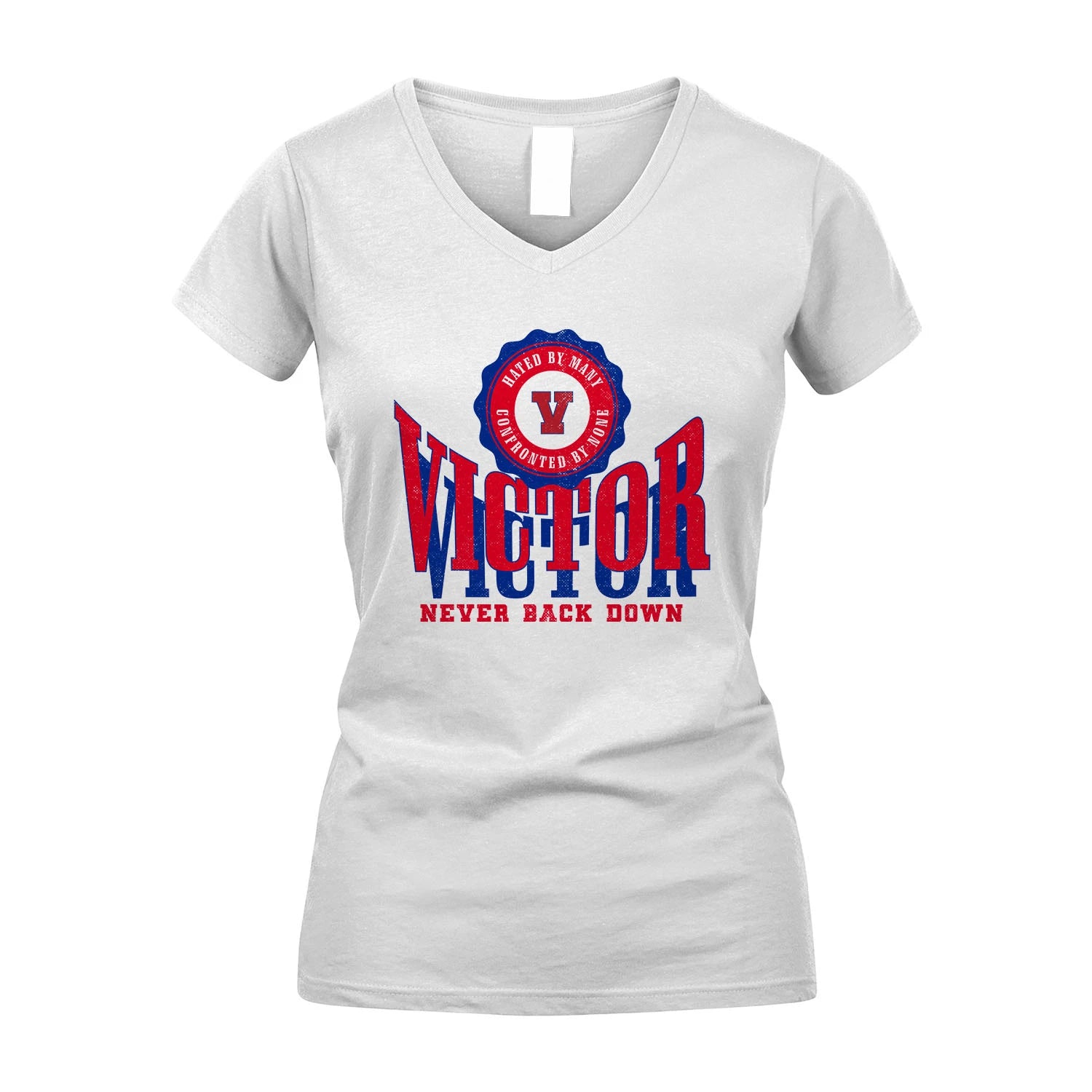 Your Name Never Back Down Shirt VICTOR M1-33