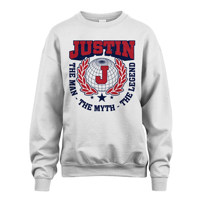 The Man The Myth The Legend Logo Shirt JUSTIN M1-30