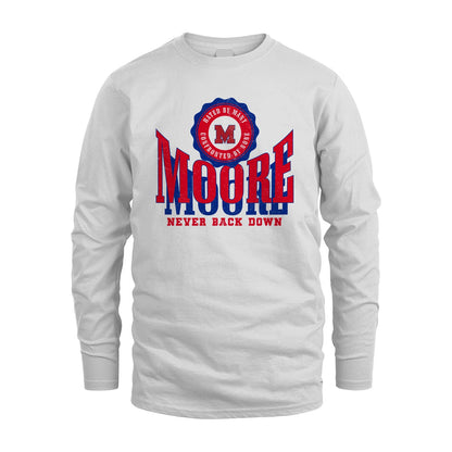 Your Name Never Back Down Shirt MOORE M1-33