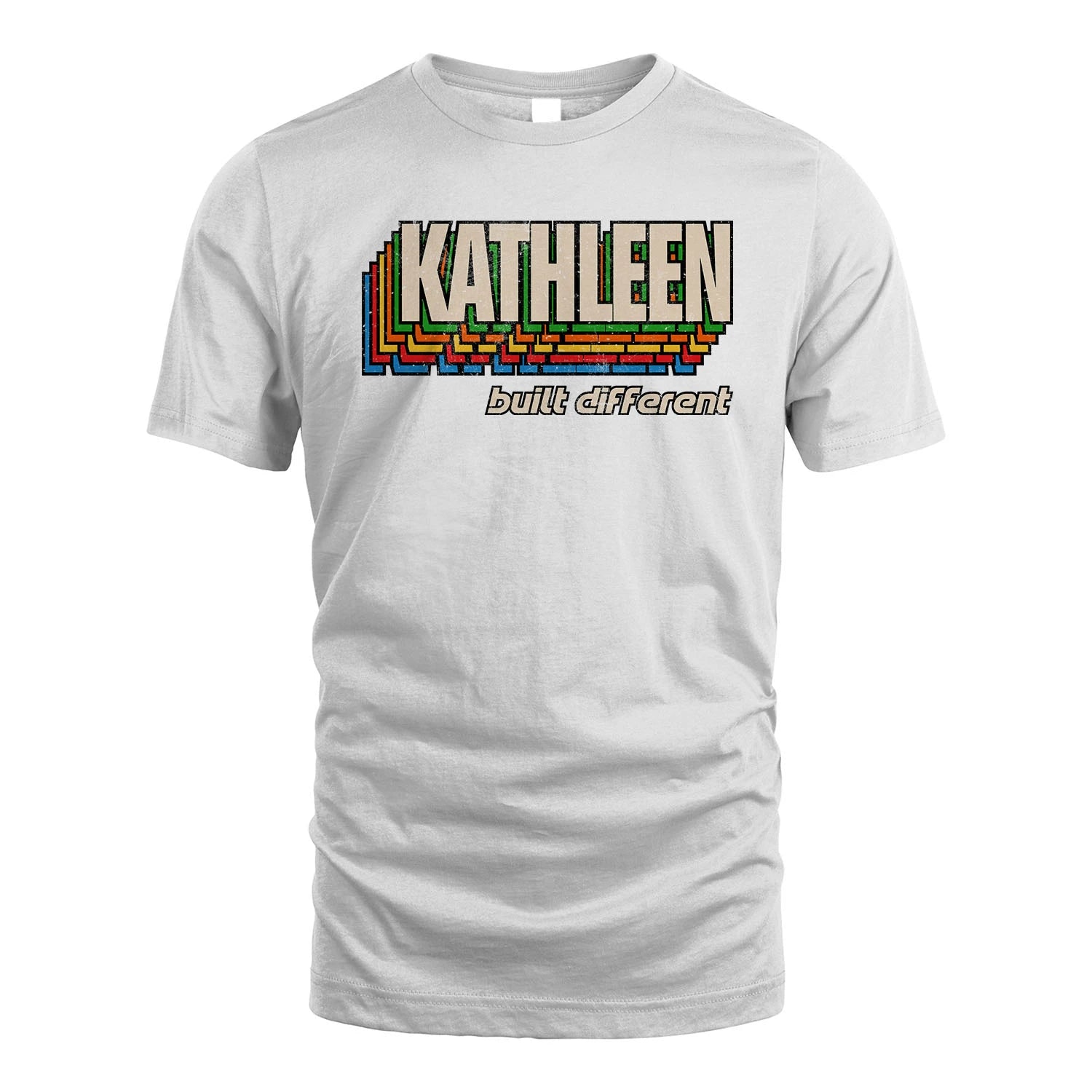 Your Name Built Different Retro Shirt KATHLEEN M1-26