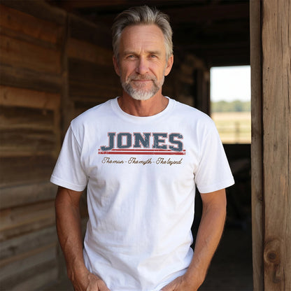 The Man The Myth The Legend Vintage Shirt JONES M1-6
