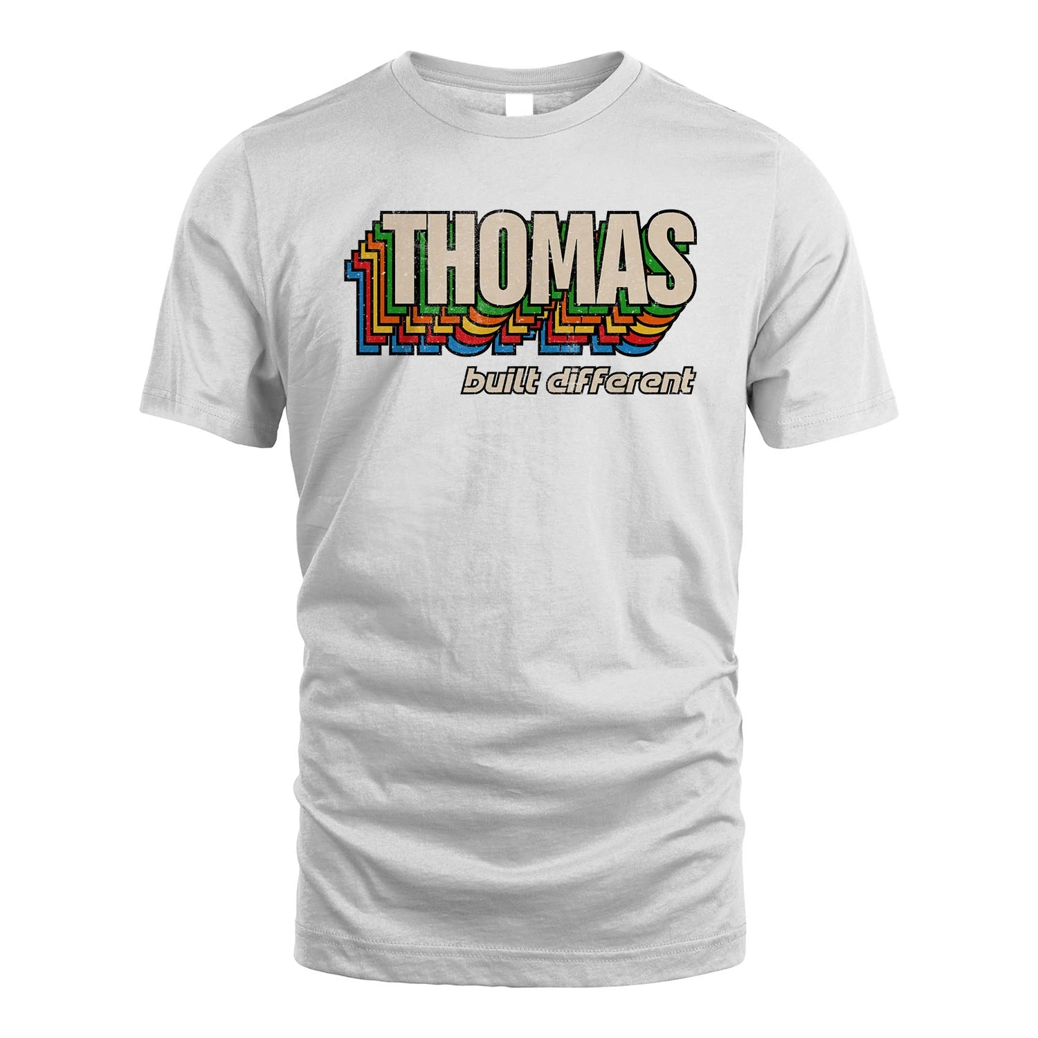Your Name Built Different Retro Shirt THOMAS M1-26