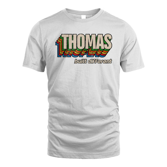 Your Name Built Different Retro Shirt THOMAS M1-26